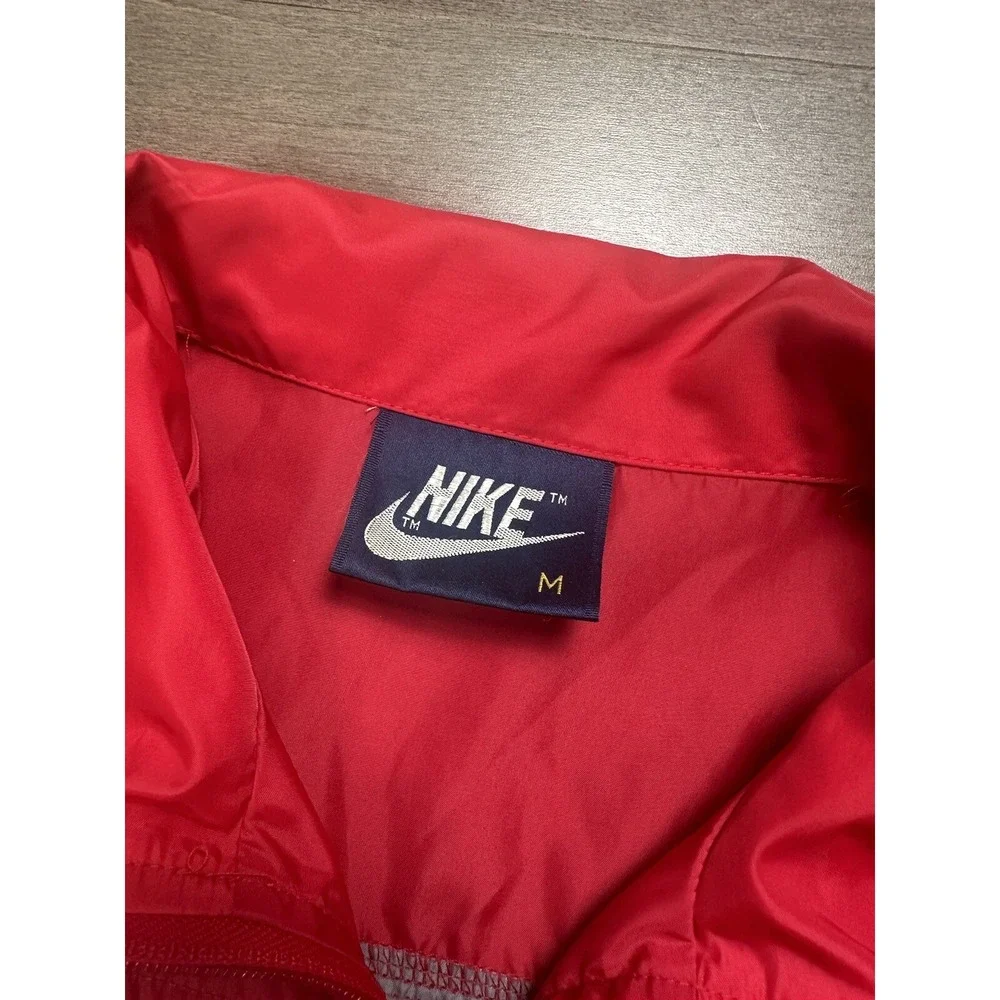 VTG NIKE Mens Jacket Windbreaker Track Navy Tag Colorblock Nylon 90s Y2K Medium
